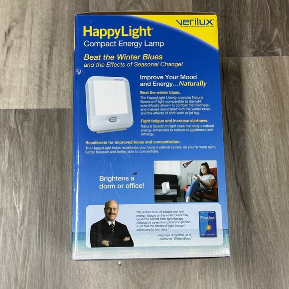 NEW! Verilux Happy Light Mood Focus 5K Natural Spectrum Energy Lamp Therapy - Picture 4 of 5